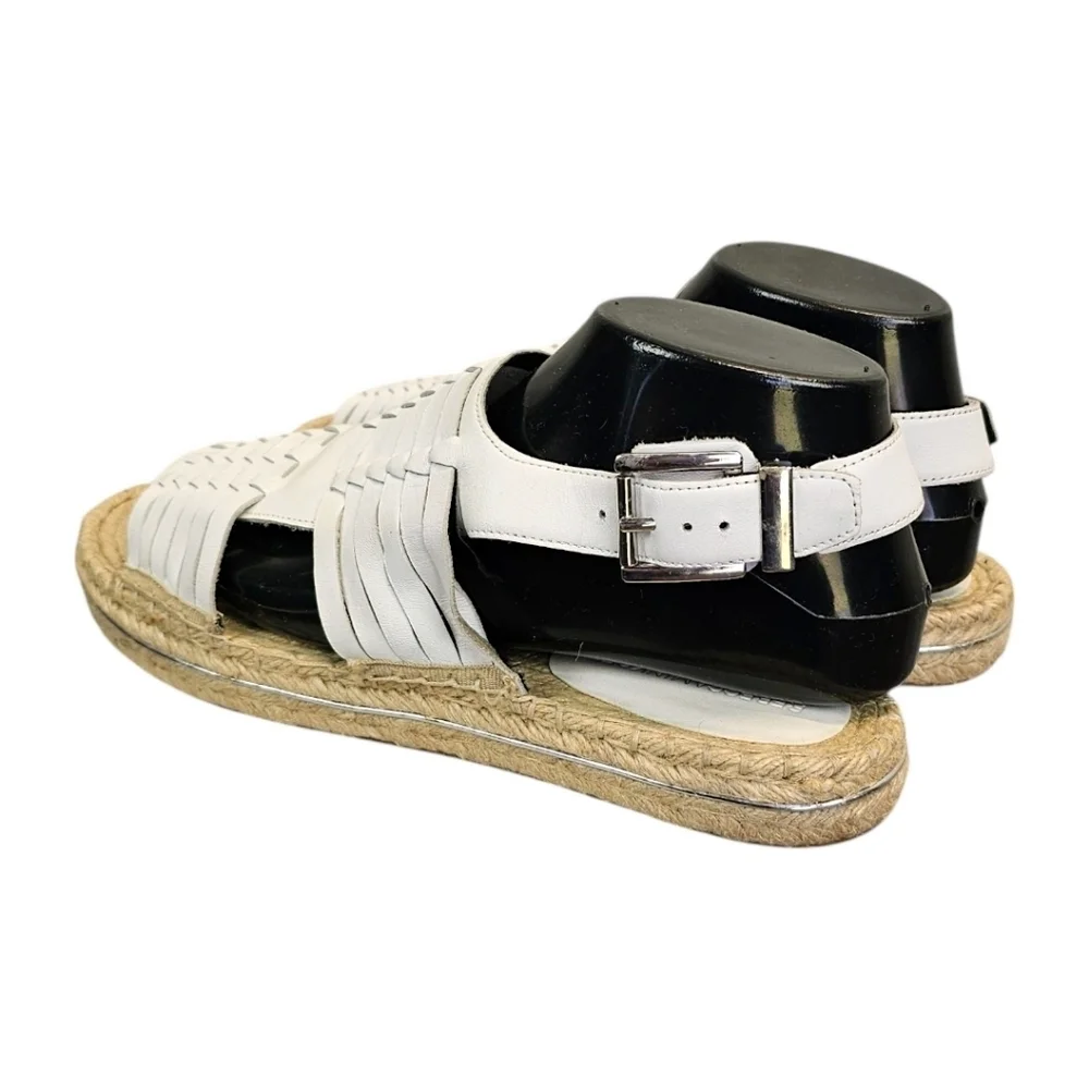 Rebecca Minkoff Womens Gabriel Espadrille Platform Sandals Sz 10 White Beachy